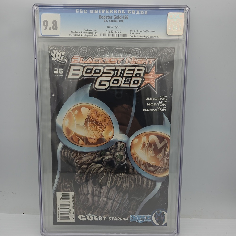 BOOSTER GOLD #26 2010 DC CGC 9.8 White Pages Blue Beetle Becomes A Black Lantern